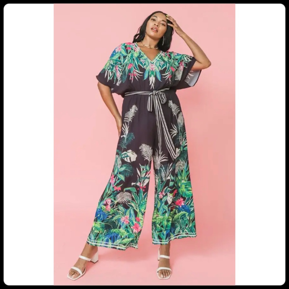 Plus Size Woven Jump Suit, XL - 2X - Picture 4 of 12